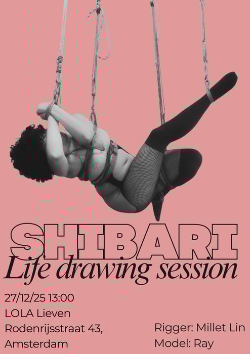 Shibari life drawing session by Mxlin