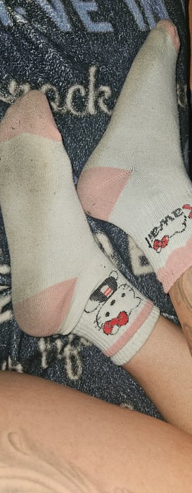 Dirty well worn socks soaked in me by TheValkyrieGoddess